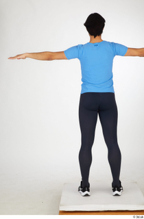  Jorge ballet leggings black sneakers blue t shirt dressed sports standing t poses whole body 0005.jpg